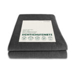 Zaunblende aus HDPE grau mit Kabelbindern