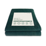 Zaunblende aus HDPE grün mit Kabelbindern