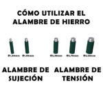 Alambre de hierro plastificado verde, 100m - Imagen 3