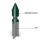 Poste T plastificado verde - Imagen 2