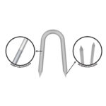 Grapas en U de acero galvanizado Ø2,2 x 25 mm - Imagen 3