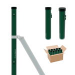 Poste tubo redondo plastificado verde