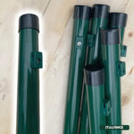 Poste tubo redondo plastificado verde - Imagen 4