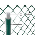 Malla metálica simple torsión plastificada verde - Imagen 2