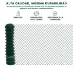 Malla metálica simple torsión plastificada verde - Imagen 3