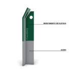 Tornapunta poste T plastificada verde - Imagen 2