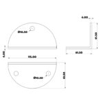 Base para tornapunta poste T, acero plastificado - Imagen 4