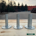 Base para poste tubo redondo, acero galvanizado - Imagen 6