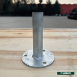 Base para poste tubo redondo, acero galvanizado - Imagen 7