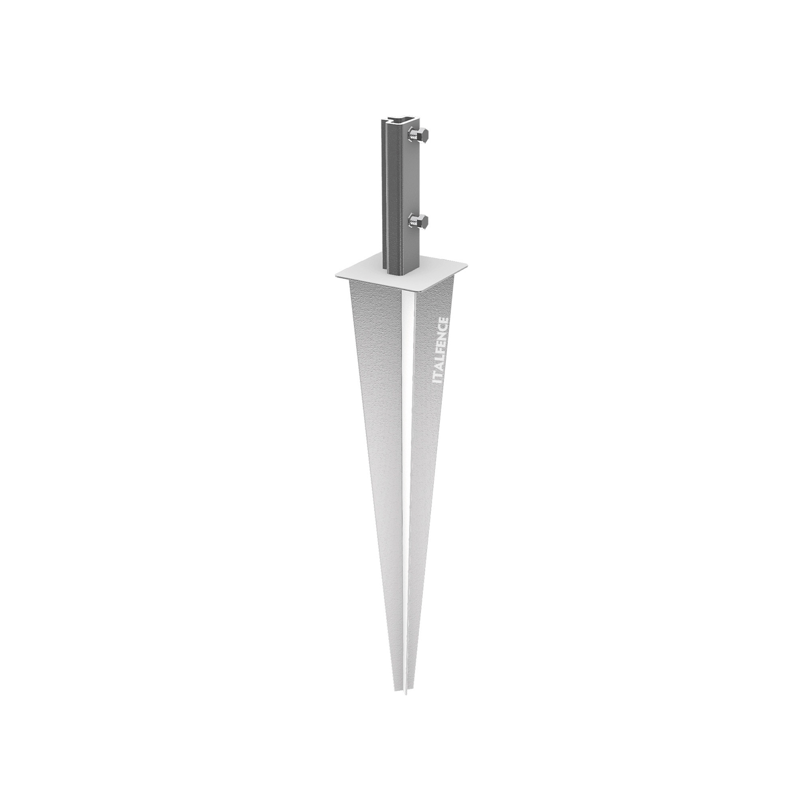 SUPT-03-ZINC-B-DP-PRINCIPALE.jpg Soporte para poste T para enterrar, acero galvanizado - Imagen 1