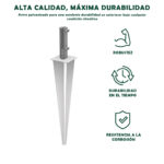 Soporte para poste T para enterrar, acero galvanizado - Imagen 3