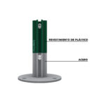 Base para poste T, acero plastificado - Imagen 3