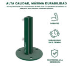 Base para poste T, acero plastificado - Imagen 4
