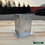 Soporte para poste de madera cuadrado, acero galvanizado - Imagen 7