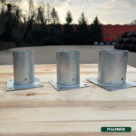 Soporte para poste de madera redondo, acero galvanizado - Imagen 6