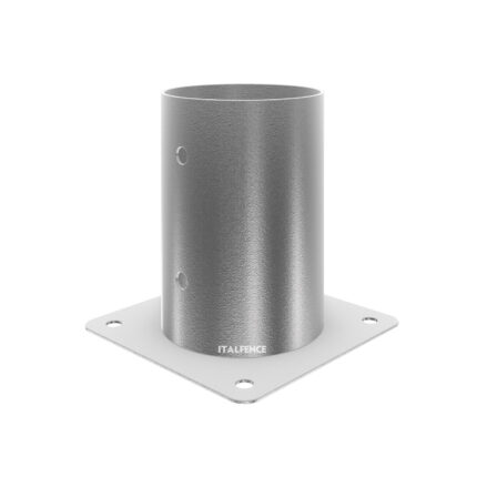 Soporte para poste de madera redondo, acero galvanizado