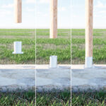 Soporte para poste de madera redondo, acero galvanizado - Imagen 5