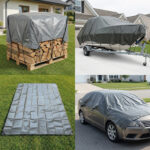 Lona impermeable de PE 250 g/m² gris - Imagen 6