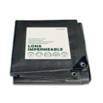 Lona impermeable de PE 250 g/m² gris