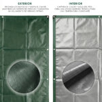 Lona impermeable de PE 250 g/m² verde - Imagen 4