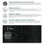 Malla antihierbas 100 g/m² con clavos de jardín y arandelas - Imagen 3