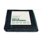 Malla antihierbas 100 g/m² con clavos de jardín y arandelas