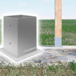 Support de poteau en bois carré