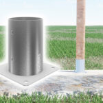 Support de poteau en bois rond