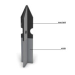 Piquet T plastifié gris anthracite - Image 2
