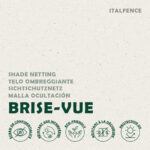 Brise-vue occultant en HDPE vert avec attaches – Image 6