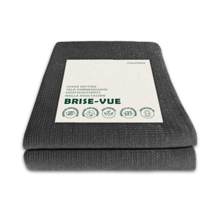 Brise-vue occultant en HDPE gris avec attaches