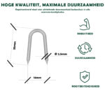 Verzinkte stalen krampen Ø2,2 x 25 mm - Afbeelding 2