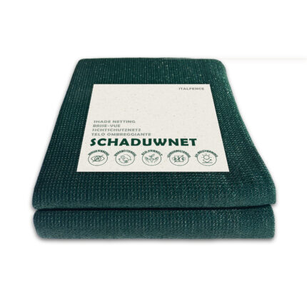 Zichtdoek van HDPE groen met kabelbinders