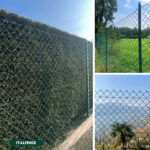 rete metallica romboidale a maglia sciolta plastificata