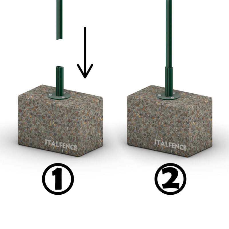 MARRA EDILE 1 PZ SUPPORTO CON PIASTRA PER PALO A "T" PLASTIFICATO - 5
