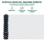 rete romboidale a maglia sciolta plastificata grigia antracite