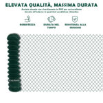 rete romboidale a maglia sciolta plastificata