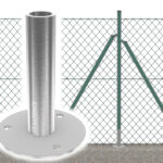 Supporto zincato per palo tondo