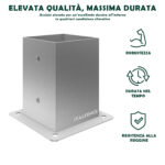 Supporto zincato per palo in legno a sezione quadrata - immagine 5