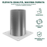 Supporto zincato per palo in legno a sezione tonda - immagine 5