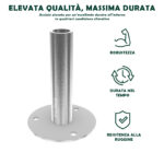 Supporto zincato per palo tondo tubolare - immagine 5