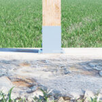 Supporto zincato per palo in legno a sezione quadrata - immagine 2