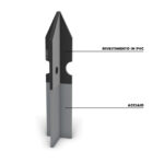 Pali a T plastificati grigio antracite - immagine 2
