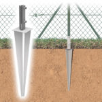 Supporto per palo a T da interrare