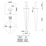 Supporto per palo a T da interrare - immagine 3