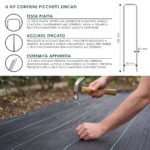 Telo pacciamatura 100 g/m² con picchetti e rondelle - immagine 4